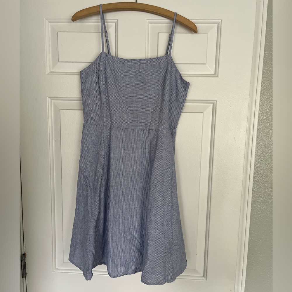 S Gap striped fit-and-flare dress